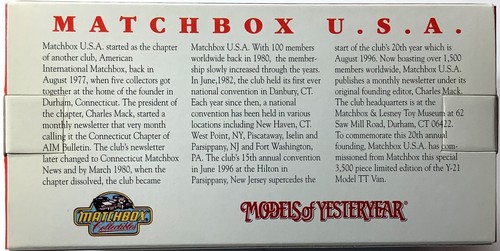 Matchbox Models of Yesteryear 1926 Ford TT Van 1:43 New in Packaging YY039/SC - Picture 3 of 12