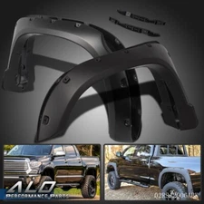 Fit For 2014-20 Toyota Tundra Pocket Rivet Wheel Fender Flares Smooth Black 4PCS