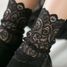 Women's Lace Slouch Socks Japanese Hollow Out Princess Warm Stacked Socks Autumn