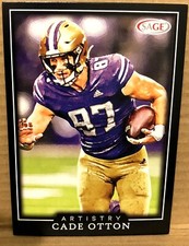 CADE OTTON(UNIVERSITY OF WASHINGTON)2022 SAGE BLACK ARTISTRY ROOKIE CARD