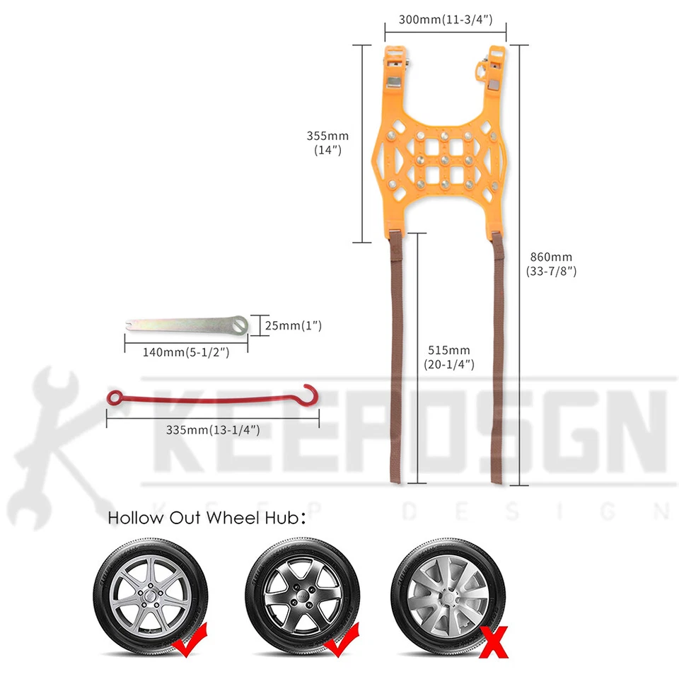Para Nissan Frontier Pickup Rueda Coche Nieve Neumático Cadena Antideslizante Emergencia Barro Lluvia Foto 2 de 4