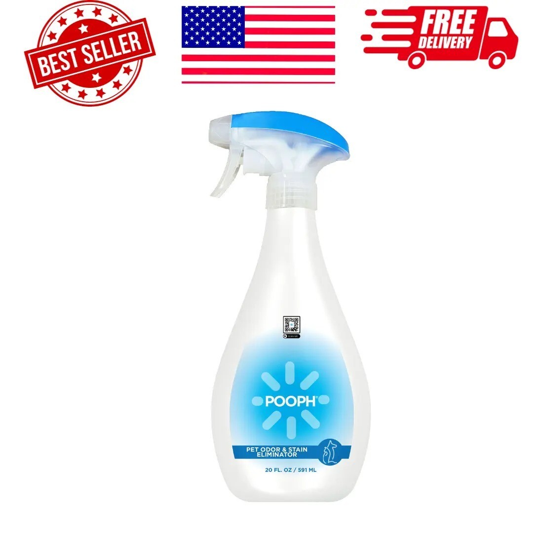 POOPH Pet Odor & Stain Eliminator Spray 20oz Banish Pet Messes with