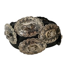Concho Belt Sterling Silver Ramon Jose Lopez Good Hands Vintage 