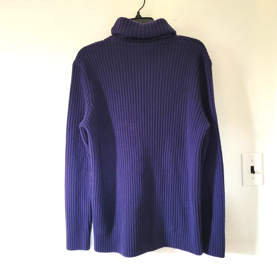 Christopher Kane Grueso Tejido Pullover Acanalado Lana Suéter Azul/Púrpura Para Hombre XS Foto 2 de 4