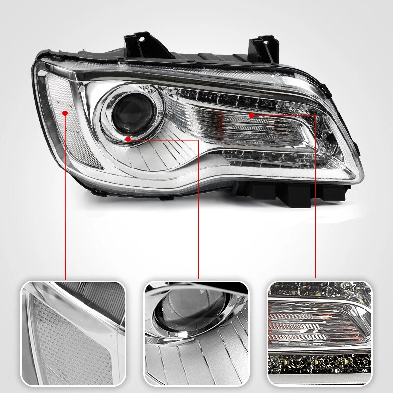 For 2015-2023 Chrysler 300 300C limited Halogen Headlight W/ LED DRL Passenger Foto 4 de 4