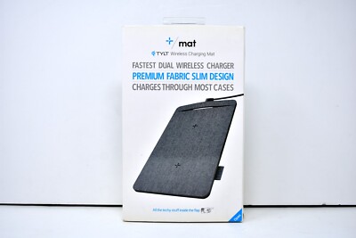 Tylt Fast Charge Dual Wireless Charger Charging Mat - Gray
