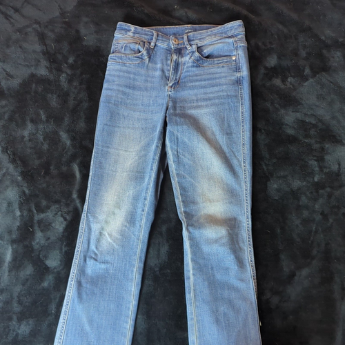 J Jill Jeans Womens 4 Blue High Rise 28X33 SZ 4 Bootcut Freyed Hem Stretch Denim - Picture 3 of 14