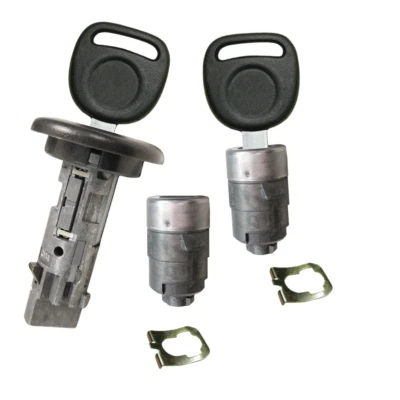 STRATTEC GM OEM Ignition Key Switch Lock Cylinder & Door Lock Tumbler Set 2 Keys