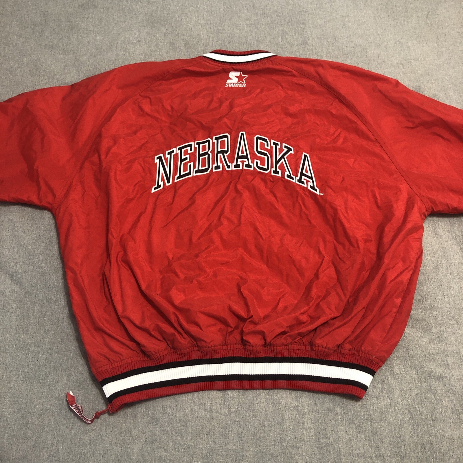 Vintage Nebraska Cornhuskers NCAA Windbreaker Jacket Size XL Pullover
