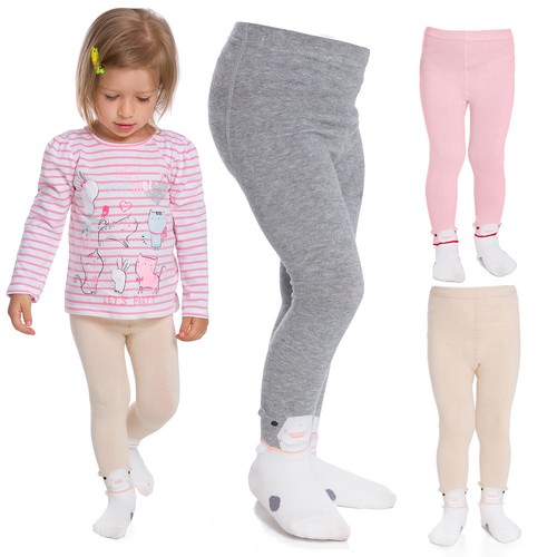 Collants de semelle en silicone pour enfants filles tout-petits joli pantalon motif ours FSPP10 - Photo 1 sur 7