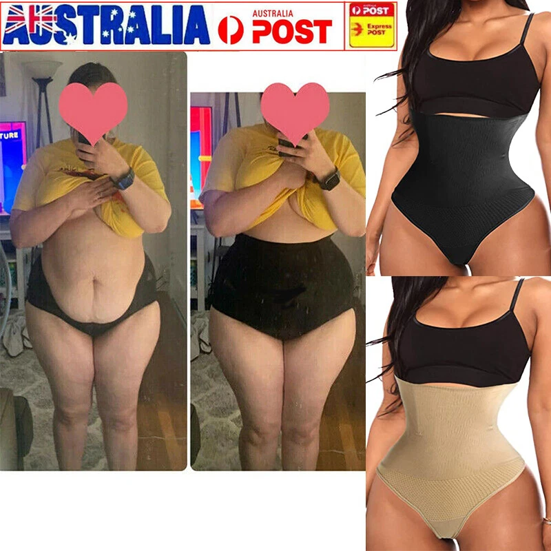 Body Shaper Women Thong G String High Waist Tummy Control Invisible Shapewear AU