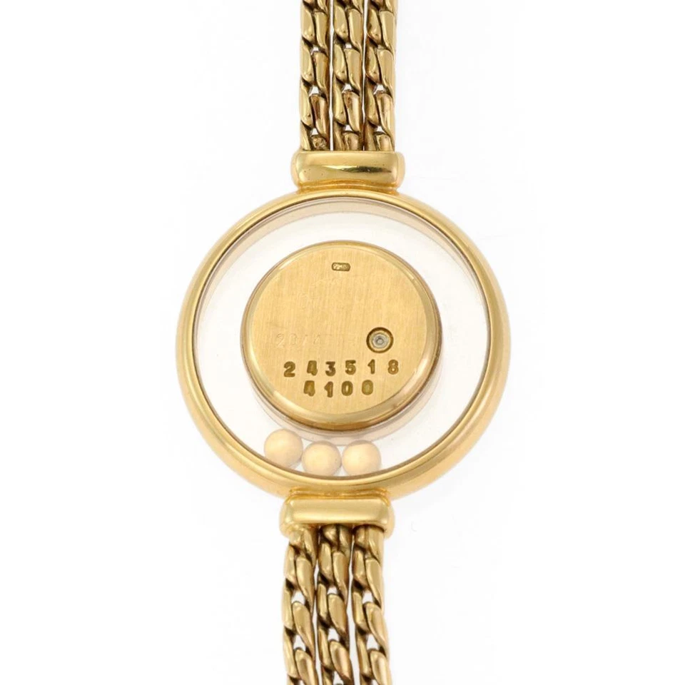 Reloj Pulsera Chopard Happy Diamond Oro Amarillo 18k 3 Cadenas Damas LIQUIDACIÓN Foto 4 de 4