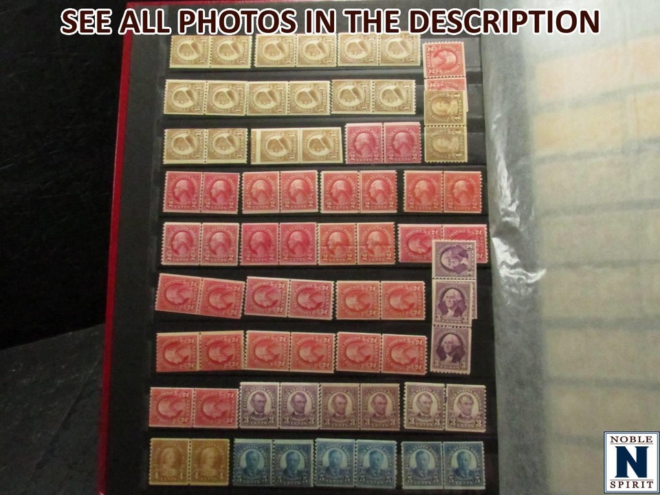 NobleSpirit Valuable US MINT Coil Stamp 3x Stock Book Coll w Joint Line