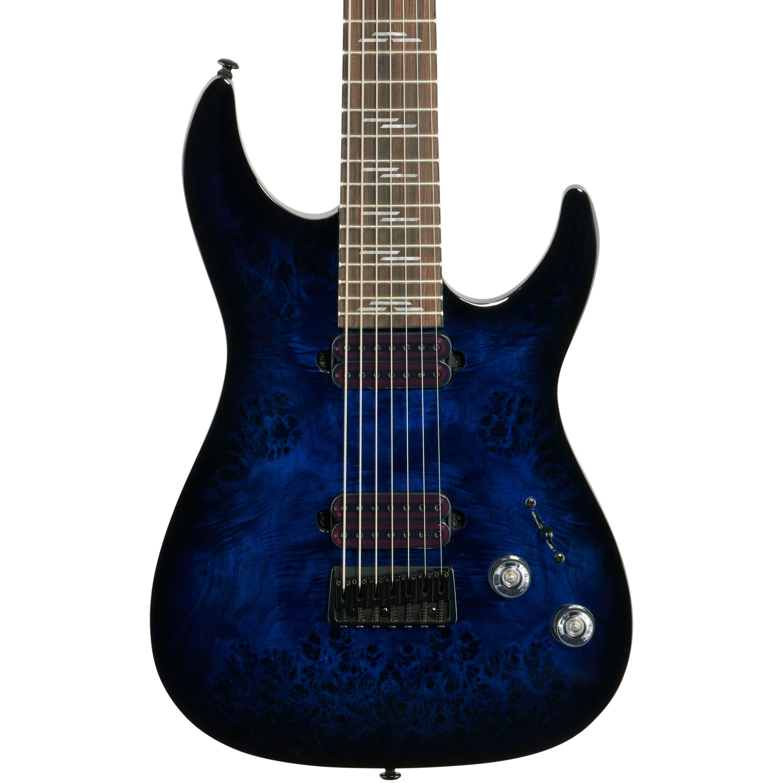 Schecter Omen Elite-7 FR 7-струнный электрогитара, накладка из розового дерева, Trans Blue Burst