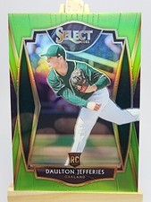 Daulton Jefferies 2021 Panini Select Neon Green Prizm #105 /99 RC Athletics