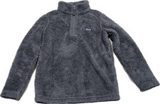 Patagonia Fleece Pullover Los Gatos Sherpa 1/4 Zip Gray Kids Size M 10