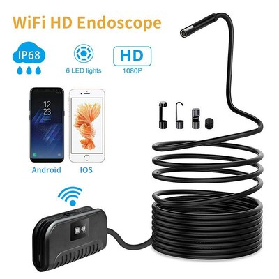 8mm Car Pipeline Inspection Camera WIFI 2MP 1080P USB Endoscope for Android IOS