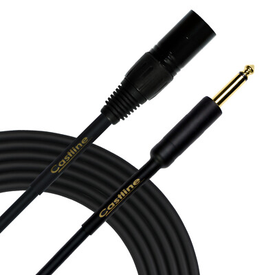Castline Gold XLR male to 1/4'' TS Patch Cable Mogami Neglex 2549