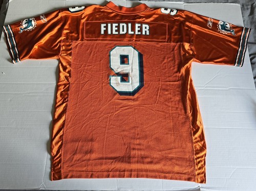 Mens Jersey Reebok Miami Dolphins #9 Jay Fiedler Orange NFL Jersey Size XL - Picture 2 of 12