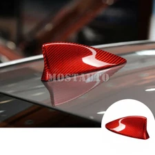 For Lexus LS IS ES CT RC Red Carbon Fiber Car Roof Shark Fin Antenna Trim Cover