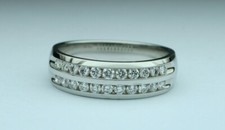 Round 0.50 Ct Natural Diamond Wedding Men's Band Solid 14K White Gold Size 12 13