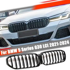 Glossy Black Front Bumper Kidney Grille For BMW 5 Series G30/G31 LCI 2021-2024
