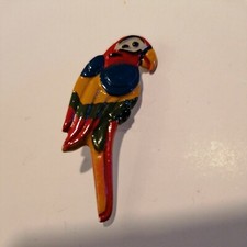 Zinn Trachtenschmuck Brosche Papagei