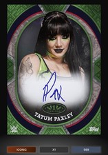 Tatum Paxley - Green Foil Shots Signature - 2026 Topps Slam WWE Tier One Digital