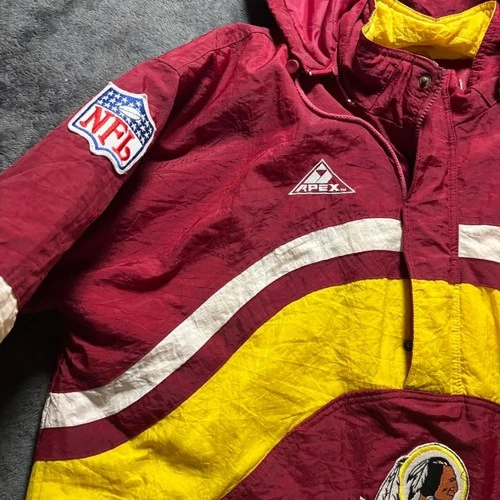 90s Apex One NFL Pro Line Washington Quarter Zip Nylon Pullover Jacket XL image 3