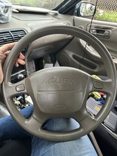 94 95 96 98 99 01 Acura Integra Gsr Steering Wheel Black Leather Used Oem 2000