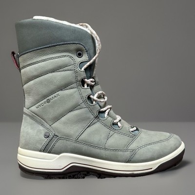Ecco Women's Size 37 Hydromax Trace Lite Yukon Snow Boots Green Lace Up