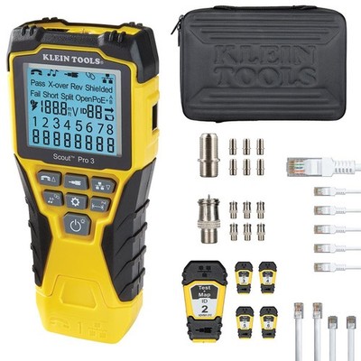 VDV501-853 Coaxial Cable Tester, w/Test + Map Remotes, PoE, Multi