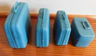 Vintage Barbie 4 piece set of Samsonite blue luggage