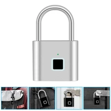 Waterproof Smart Fingerprint Door Lock Keyless Padlock Security USB Rechargeable