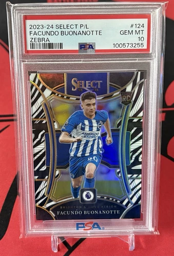 2023-24 PANINI SELECT PREMIER LEAGUE ZEBRA FACUNDO BUONANOTTE ROOKIE /25 PSA 10