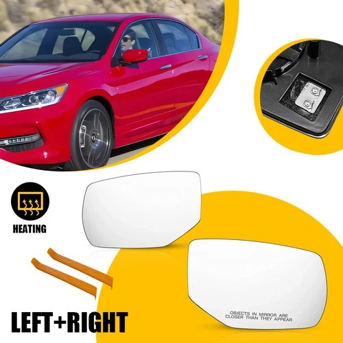 LH&RH Heated Driver Passenger Power Mirror Back Plate for Honda Accord 2013-2017