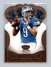 2013 Panini Crown Royale #66 Matthew Stafford Bronze (Die Cut Crown)