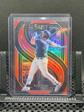 Blake Burke 2025 Select -  Premier - Red Prizm #44/149 - #197 Brewers
