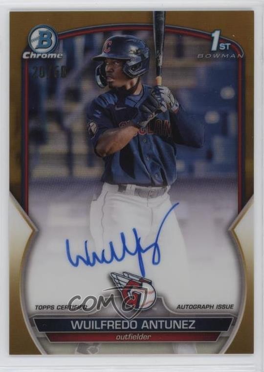 2023 Bowman Chrome Prospect Gold Refractor /50 Wuilfredo Antunez #CPA-WAN Auto