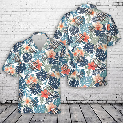  Navy Hawaiian Shirt, Us Navy Hull Maintenance Technician (Ht) Hawaiian Shirt