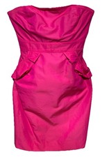 J. Crew Strapless Ruffle Mini Cocktail Dress Hot Pink Women’s Size 10 Barbie