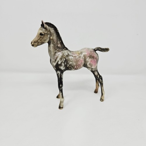 Vintage Pony Foal Horse Gray & White Spots Equestrian Collectible