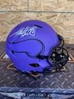 Adrian Peterson Signed Authentic Vikings Rave Helmet Beckett COA Witnessed