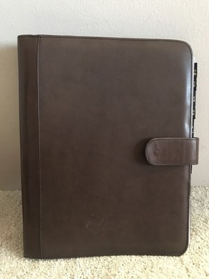 Wilsons The Leather Experts - Brown 3 Ring Binder Organizer Planner
