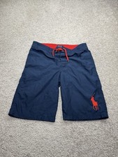 Polo Ralph Lauren Big Pony Drawstring Mesh Lined Swim Trunks Youth Large 14-16
