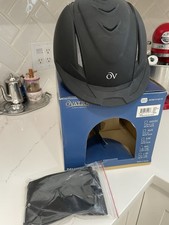 Ovation OV Deluxe Schooler Riding Helmet Equestrian Black M/L ASTM F1163  15