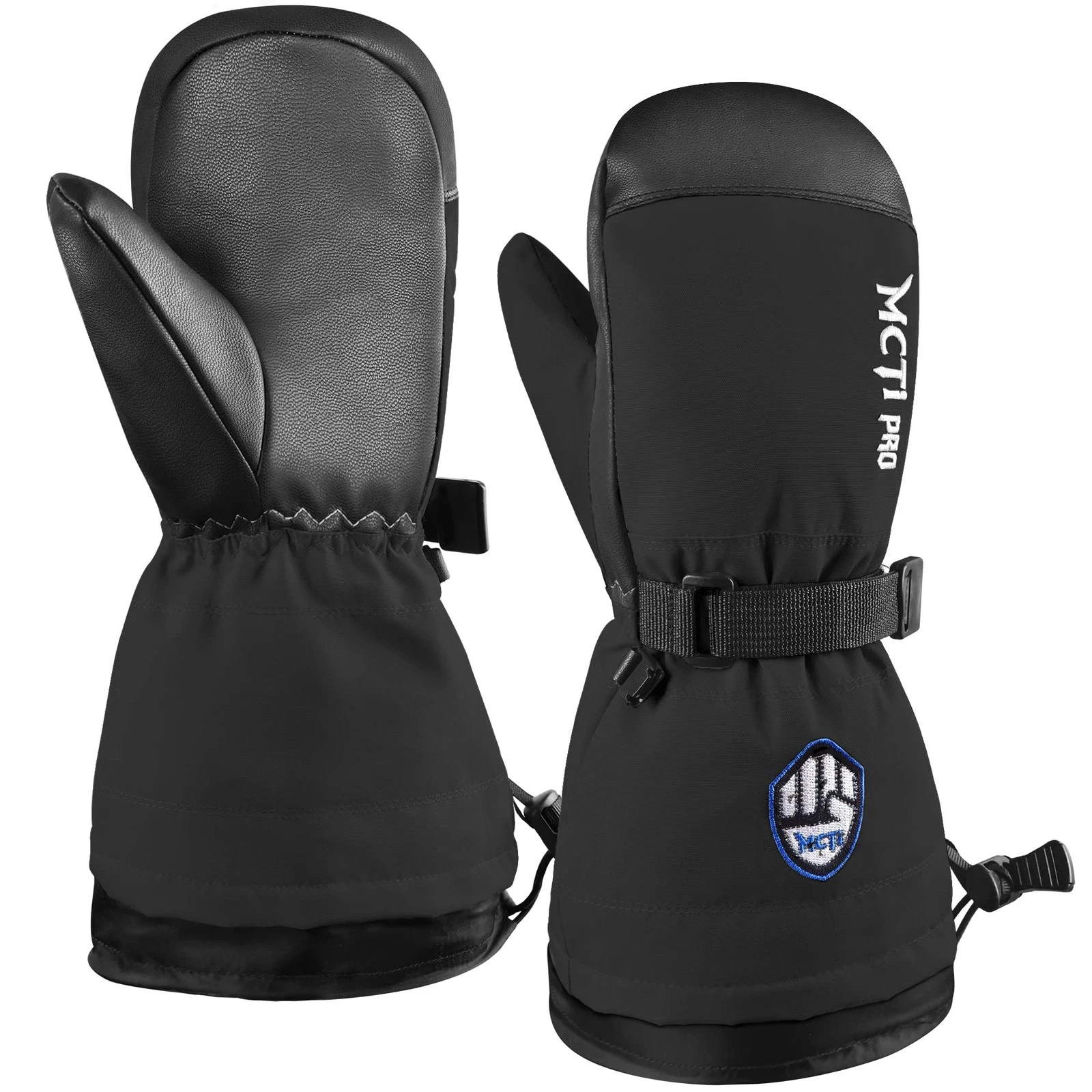 Kids Mittens Waterproof Winter Ski Warm Sherpa Fleece Lined Removable Insert