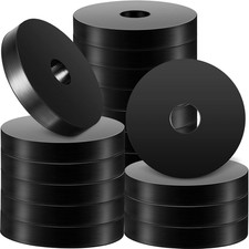 20 Pcs Rubber Spacer Flat Rubber Bushings Neoprene Washers 1 1/2 OD X 3/8 ID X