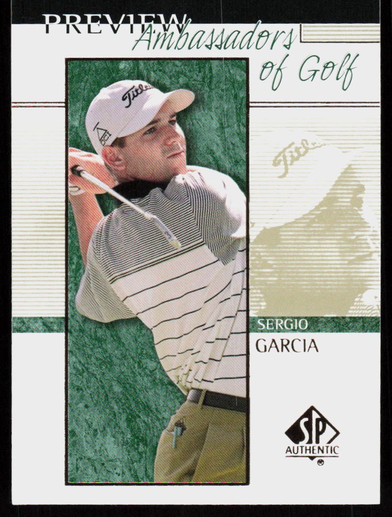 2001 Upper Deck Sergio Garcia #59 GOLF CARD PGA SP Authentic Preview