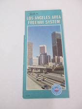 Vintage 1979 AAA Los Angeles California City Street Travel Road Map-HrcA